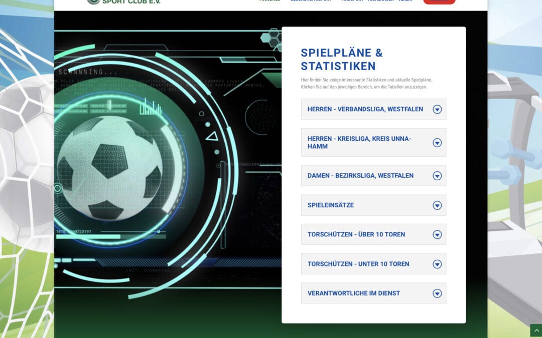 Spielpläne auf unserer Webseite