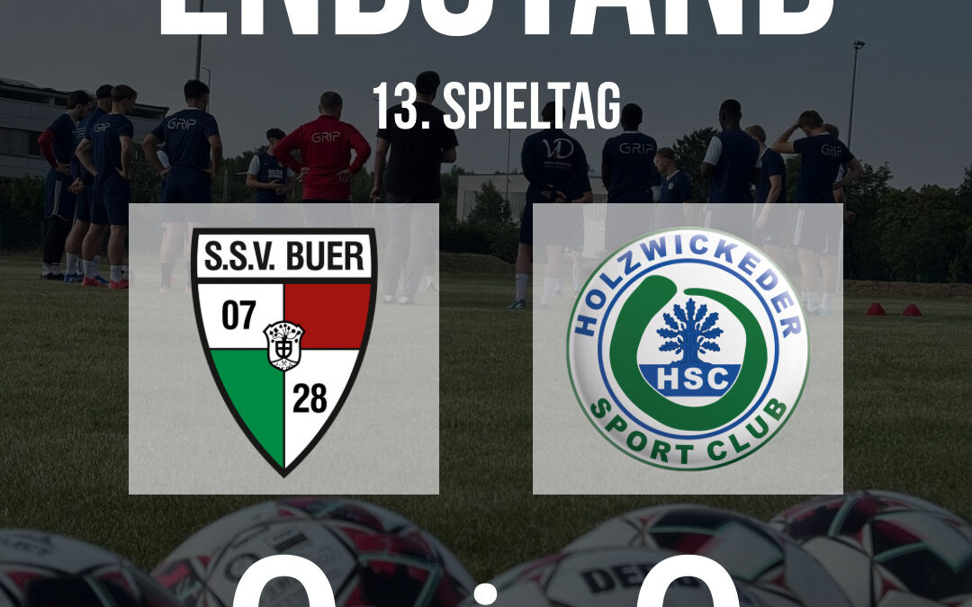 13. Spieltag – Ergebnis nicht wie erhofft